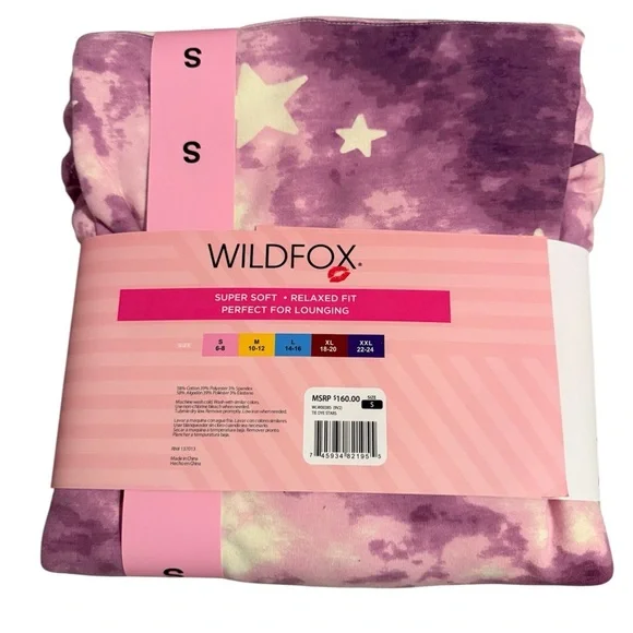 Wildfox Sweatshirt & Short Lounge Set In Tie Dye Stars ✨2️⃣ - Picture 5 of 10